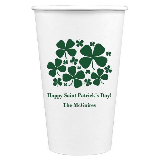 Clovers Paper Coffee Cups